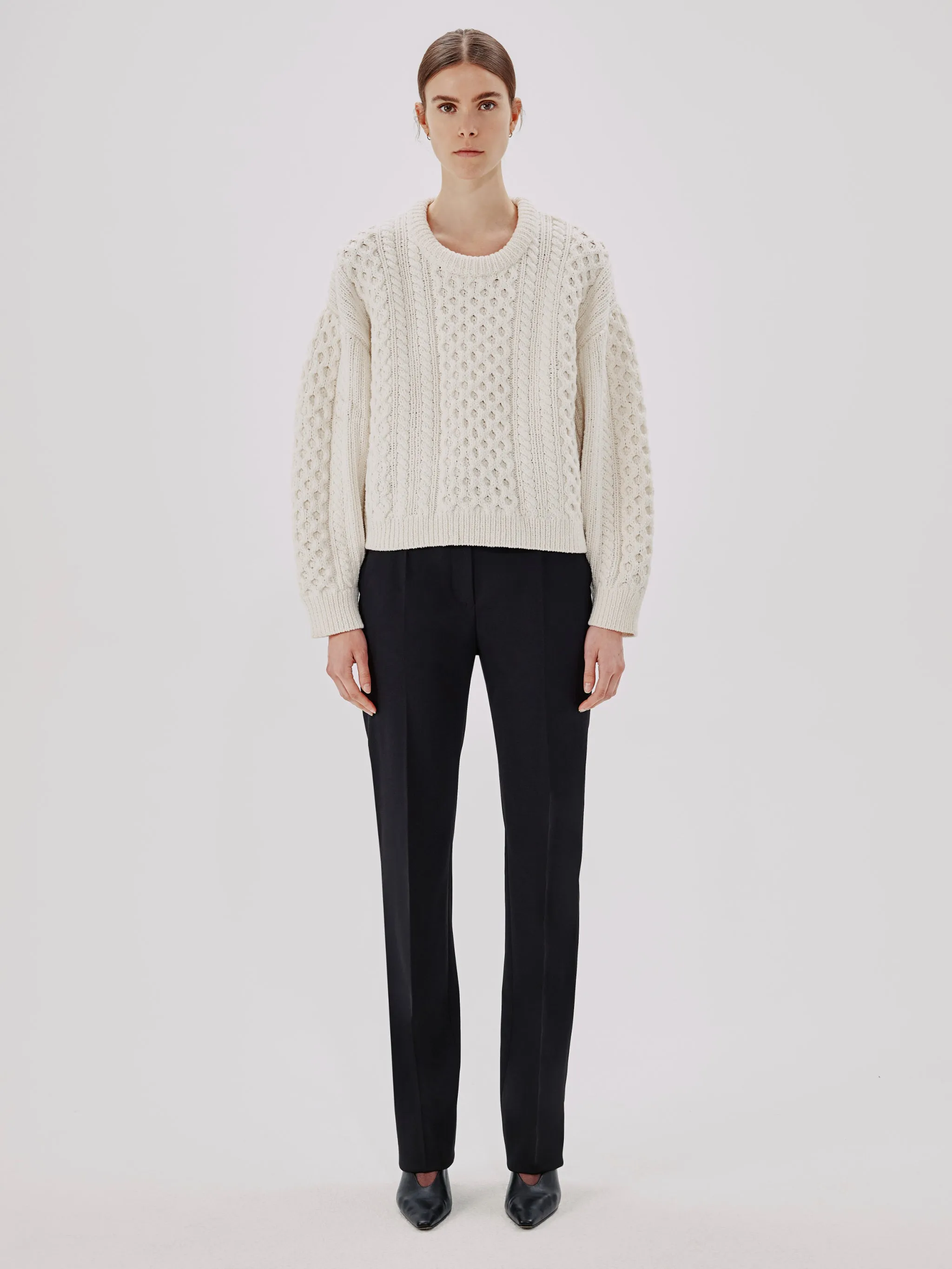 Cable Knit Cocoon Sweater