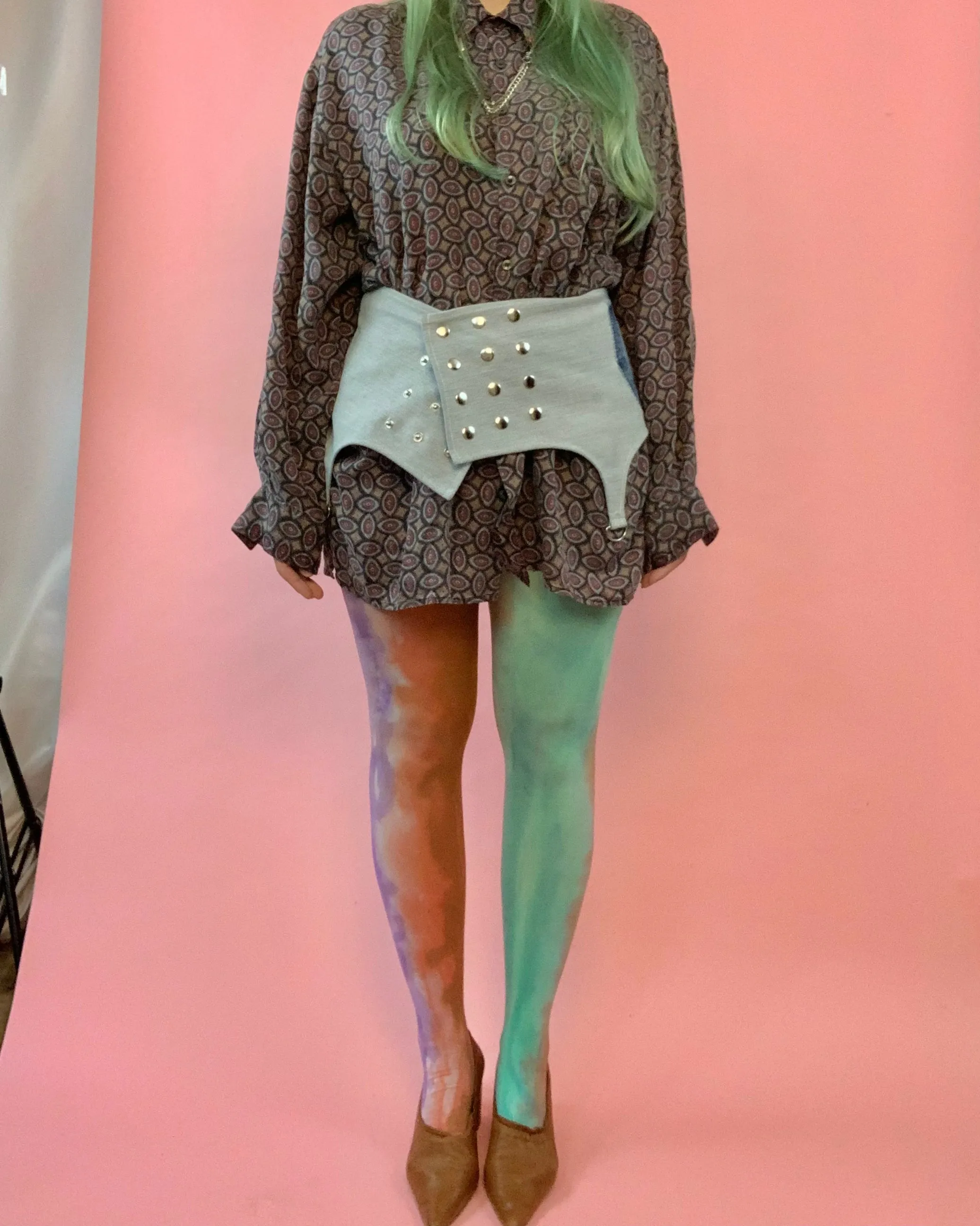 Drip dye tights