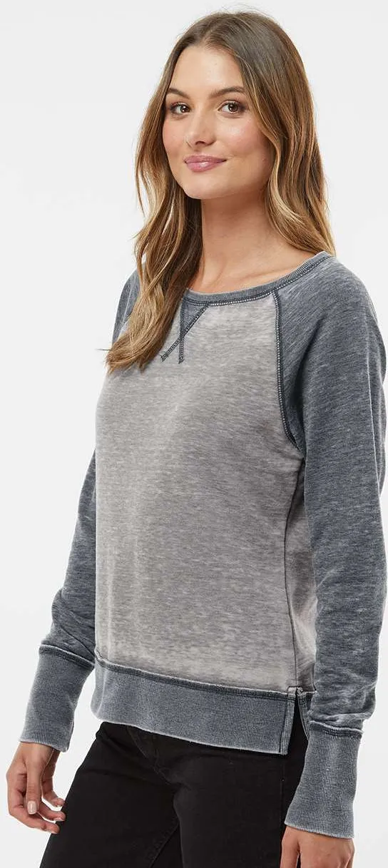 J America Ladies Zen Fleece Raglan Sweatshirt