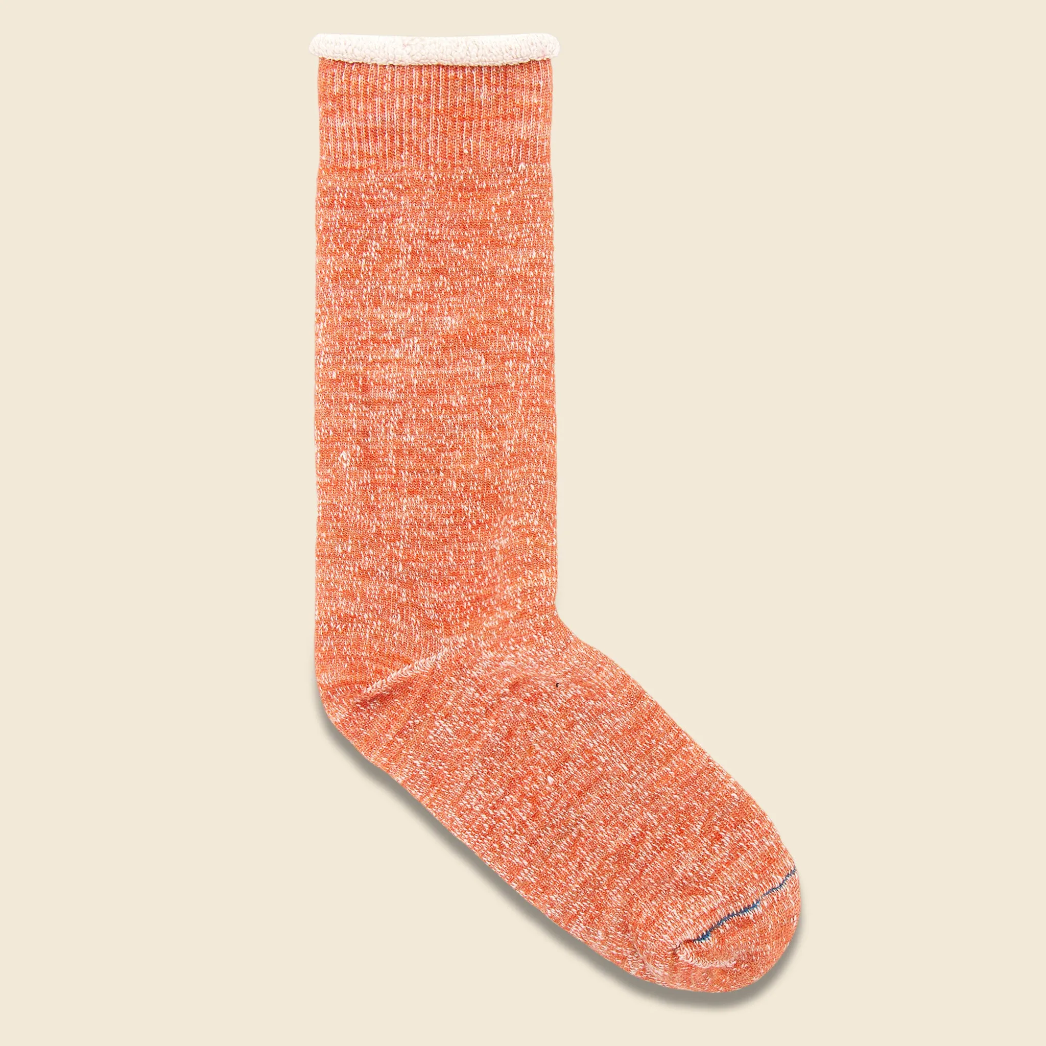 Merino Wool & Cotton Double Face Sock - Orange