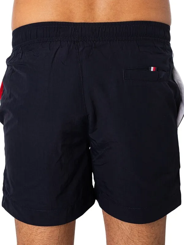 Tommy Hilfiger Colour Block Drawstring Swim Shorts - Desert Sky