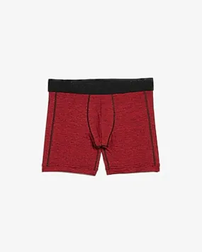 Ultra Soft Marled Performance Boxer Briefs Red Men's XS