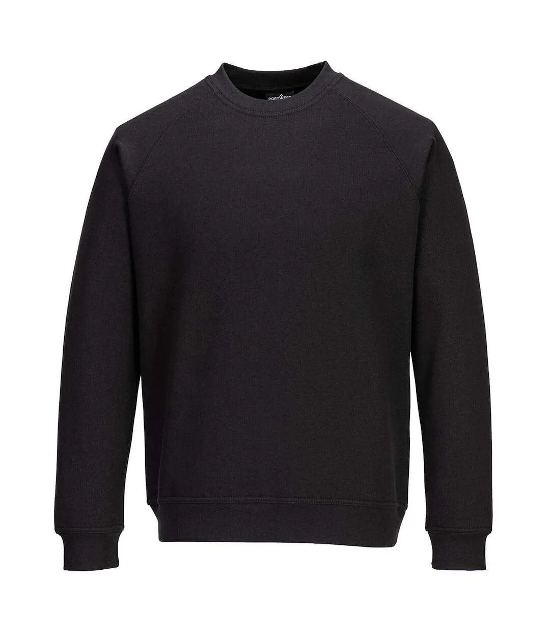 Womens/ladies raglan sweatshirt black Portwest